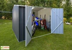 Abri De Jardin En Métal Galvanisé Gris 11 M² 0,35 Mm