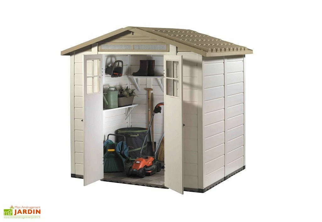 Abri De Jardin En PVC Evo 200 Beige (162x202cm) 5 Abri De Jardin En PVC Evo 200 Beige (162x202cm) – Image 3