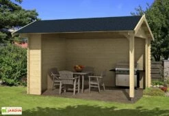 Abri De Jardin Ouvert En Bois D’épicéa Brut Kirian 300 – 11,4 M²