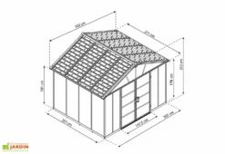 Abri De Jardin En Polycarbonate Et Aluminium Yukon 7 M² -MON AMENAGEMENT JARDIN Soldes abri jardin polycarbonate aluminium yukon 7 m