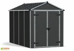 Abri De Jardin En Aluminium Et Polycarbonate 175 Cm – Rubicon Anthracite -MON AMENAGEMENT JARDIN Soldes abri jardin polycarbonate anthracite rubicon canopia palram