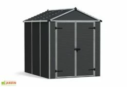 Abri De Jardin En Aluminium Et Polycarbonate 175 Cm – Rubicon Anthracite -MON AMENAGEMENT JARDIN Soldes abri jardin polycarbonate gris anthracite canopia rubicon