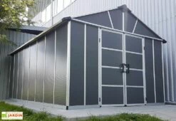 Abri De Jardin En Polycarbonate Et Aluminium Yukon 15 M² - Gris 11 Abri De Jardin En Polycarbonate Et Aluminium Yukon 15 M² - Gris -MON AMENAGEMENT JARDIN Soldes abri jardin polycarbonate gris yukon palram 17m2 519x332cm 2