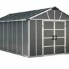 Abri De Jardin En Polycarbonate Et Aluminium Yukon 15 M² - Gris 2 Abri De Jardin En Polycarbonate Et Aluminium Yukon 15 M² - Gris -MON AMENAGEMENT JARDIN Soldes abri jardin polycarbonate gris yukon palram 17m2 519x332cm 4