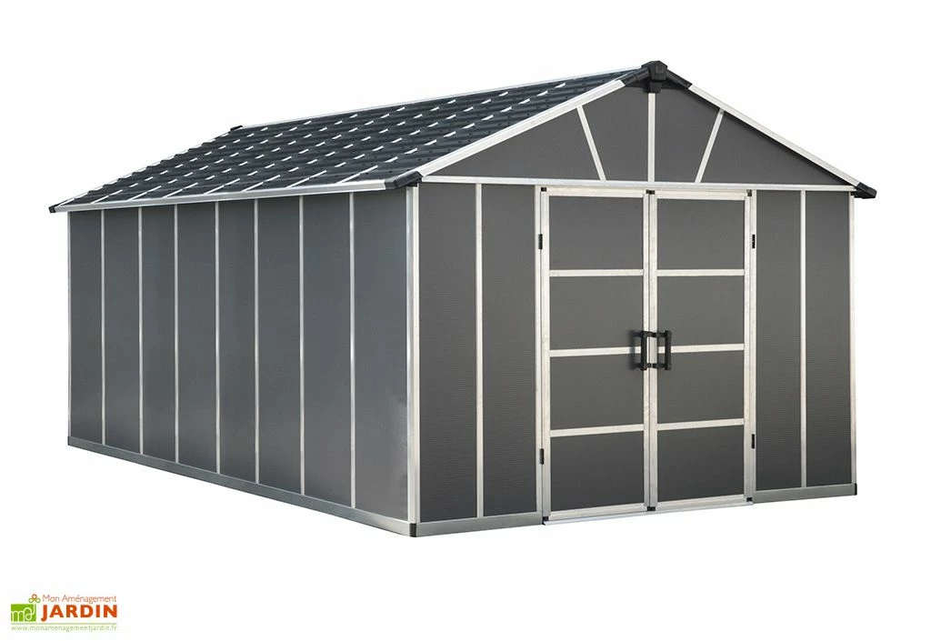 Abri De Jardin En Polycarbonate Et Aluminium Yukon 15 M² - Gris 3 Abri De Jardin En Polycarbonate Et Aluminium Yukon 15 M² - Gris