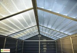 Abri De Jardin Skylight 2,1 M² Gris/Noir | Palram - Canopia -MON AMENAGEMENT JARDIN Soldes abri jardin polycarbonate palram skylight deco gris 2