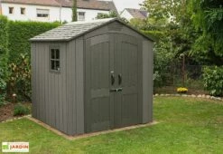 Lifetime Abri De Jardin En Polyéthylène Imitation Bois Et Acier Inox 4,5 M²