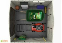 Lifetime Abri De Jardin En Polyéthylène Imitation Bois Et Acier Inox 4,5 M² -MON AMENAGEMENT JARDIN Soldes abri jardin polyethylene imitation bois acier inox 45m 5