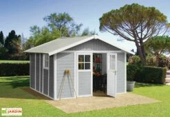 Grosfillex Abri De Jardin PVC Deco 11 -MON AMENAGEMENT JARDIN Soldes abri jardin pvc deco11 gris 1 1