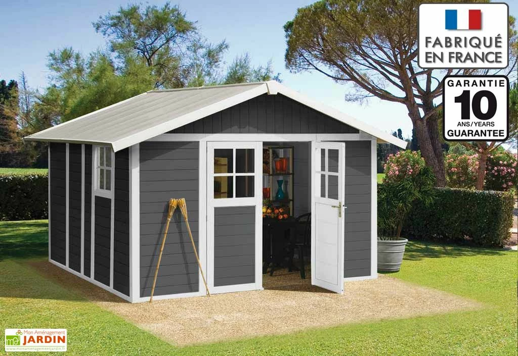 Grosfillex Abri De Jardin PVC Deco 11 (Rouge - Anthracite - Moka) 4 Grosfillex Abri De Jardin PVC Deco 11 (Rouge - Anthracite - Moka) – Image 2