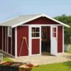 Grosfillex Abri De Jardin PVC Deco 11 (Rouge - Anthracite - Moka) -MON AMENAGEMENT JARDIN Soldes abri jardin pvc deco11 rouge 1