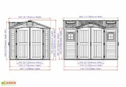 Abri De Jardin En PVC Duramax 8 M² – Apex 10 X 8 Gris Anthracite -MON AMENAGEMENT JARDIN Soldes abri jardin pvc duramax darkgrey apex 10x8 8m2 8