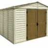 Abri De Jardin En PVC Duramax Beige 10 M² – Woodstyle Premium 10 X 10 -MON AMENAGEMENT JARDIN Soldes abri jardin pvc duramax woodstyle premium 10x10 10m2 1