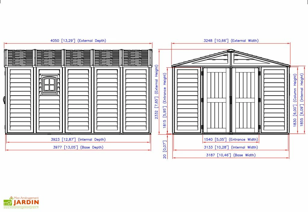 Abri De Jardin En PVC Duramax Beige 13 M² – Woodstyle Premium 10 X 13 5 Abri De Jardin En PVC Duramax Beige 13 M² – Woodstyle Premium 10 X 13 – Image 3
