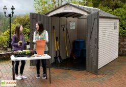 Abri De Jardin En PVC Et Acier Inoxydable Lifetime Landmark 8 M² -MON AMENAGEMENT JARDIN Soldes abri jardin pvc lifetime landmark 8m2 5 1