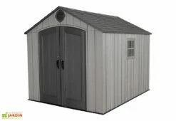 Lifetime Abri De Jardin En Résine Effet Bois – 7,11 M² -MON AMENAGEMENT JARDIN Soldes abri jardin resine effet bois gris