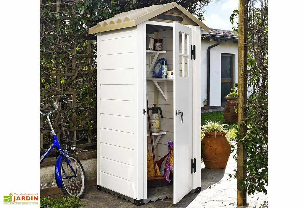 Abri De Jardin Mural En PVC Evo 80 Beige (82x82cm) 3 Abri De Jardin Mural En PVC Evo 80 Beige (82x82cm)