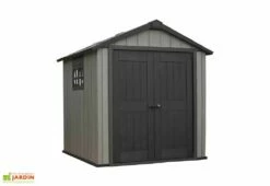 Keter Abri De Jardin PVC Brossium 757 (229x223) -MON AMENAGEMENT JARDIN Soldes abri jardin resine gris brossium 2