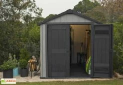 Keter Abri De Jardin PVC Brossium 757 (229x223) -MON AMENAGEMENT JARDIN Soldes abri jardin resine gris brossium