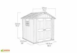 Keter Abri De Jardin PVC Brossium 757 (229x223) -MON AMENAGEMENT JARDIN Soldes abri jardin resine gris brossium 4