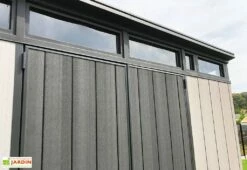 Keter Abri De Jardin En Résine Avec Toit Monopente Brossium 117 - 7,4 M² -MON AMENAGEMENT JARDIN Soldes abri jardin resine monopente keter fenetres