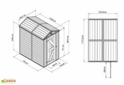 Abri De Jardin Skylight 2,1 M² Gris/Noir | Palram - Canopia -MON AMENAGEMENT JARDIN Soldes abri jardin resine polycarbonate palram skylight 4x6 gris deco 2x1m