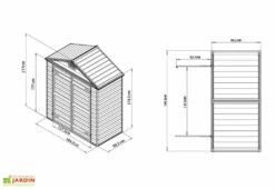 Abri De Jardin En Polycarbonate 1 X 2 M – Skylight Amber 6x3 -MON AMENAGEMENT JARDIN Soldes abri jardin resine polycarbonate palram skylight 6x3 rouge amber 1x2m 2