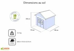 Keter Abri De Jardin En Résine Premium 65 (152x185) -MON AMENAGEMENT JARDIN Soldes abri jardin resine premium 65 dimensions