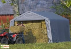 Abri De Jardin Souple En Acier Et Polyéthylène 14 M² -MON AMENAGEMENT JARDIN Soldes abri jardin souple acier enduit bache polyethylene 14m2 6