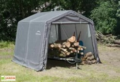 Abri De Jardin Souple En Acier Et Polyéthylène 9 M² -MON AMENAGEMENT JARDIN Soldes abri jardin souple acier enduit bache polyethylene 9m2 3