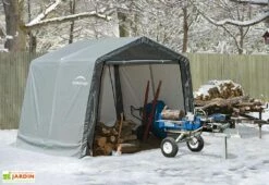 Abri De Jardin Souple En Acier Et Polyéthylène 9 M² -MON AMENAGEMENT JARDIN Soldes abri jardin souple acier enduit bache polyethylene 9m2 5