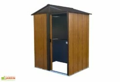 Abri De Jardin En Acier Galvanisé Imitation Bois Woodlake – 1,84 M² -MON AMENAGEMENT JARDIN Soldes abri jardin spacemaker metal imitation bois