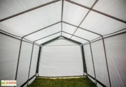 Abri De Jardin En Toile Renforcée Avec Porte Amovible - 305 X 610 Cm -MON AMENAGEMENT JARDIN Soldes abri jardin toile polyethylene structure acier epoxy 305x610x244cm grande porte bache impermeable indechirable 5