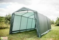 Abri De Jardin En Toile Renforcée Avec Porte Amovible - 305 X 610 Cm -MON AMENAGEMENT JARDIN Soldes abri jardin toile polyethylene structure acier epoxy 305x610x244cm grande porte bache impermeable indechirable 6