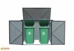 Cache-Poubelle Double En Acier 100 X 172 X 131 Cm