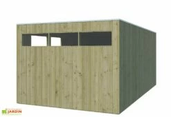 Abri De Jardin En Bois D’épicéa Traité Qube 14 M² -MON AMENAGEMENT JARDIN Soldes abri qube 13 8m2