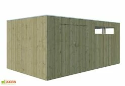 Abri De Jardin En Bois D’épicéa Traité Qube 14 M² -MON AMENAGEMENT JARDIN Soldes abri qube epicea