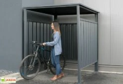 Abri à Vélo En Acier Anthracite 3,6 M² -MON AMENAGEMENT JARDIN Soldes abri velo acier anthracite westmann