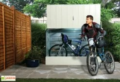 Coffre à Vélos En Métal Crème 196 X 89 X 133 Cm 9 Coffre à Vélos En Métal Crème 196 X 89 X 133 Cm -MON AMENAGEMENT JARDIN Soldes abri velo acier galvanise creme trimetals