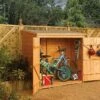 Coffre De Rangement En Bois Pour 2 Vélos 182x82x164cm (l,l,h) 1 Coffre De Rangement En Bois Pour 2 Vélos 182x82x164cm (l,l,h) -MON AMENAGEMENT JARDIN Soldes abri velo bois