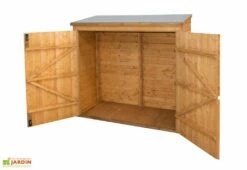 Coffre De Rangement En Bois Pour 2 Vélos 182x82x164cm (l,l,h) -MON AMENAGEMENT JARDIN Soldes abri velo bois rowlinson 2