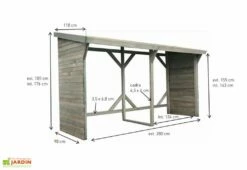 Abri Range-Bûches En Bois Montréal - 3,4 M³ -MON AMENAGEMENT JARDIN Soldes abri buche montreal 1