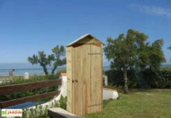 Armoire De Jardin En Bois Simia - 90 X 58 X 204 Cm