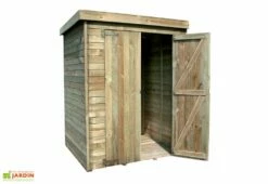 Armoire De Jardin En Bois L.156 X P.135,5 X H.195 Cm Ep.15mm - Theofil