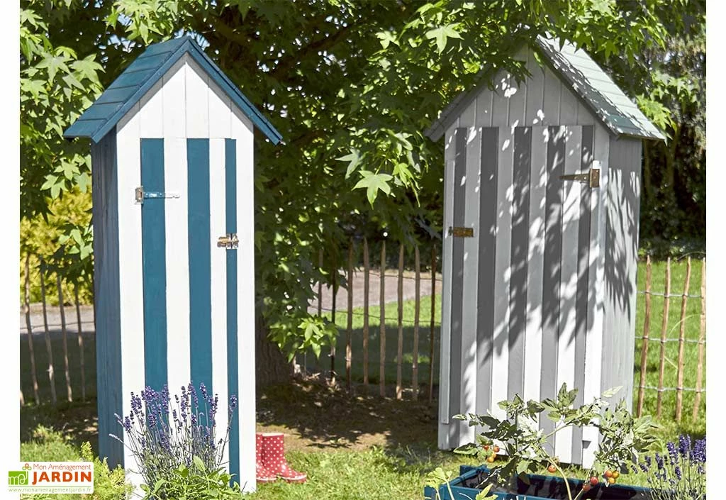 Armoire De Jardin En Bois L.93 X P.60 X H.193 Cm Ep.15 Mm - Wissant 4 Armoire De Jardin En Bois L.93 X P.60 X H.193 Cm Ep.15 Mm - Wissant – Image 2