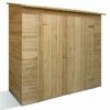 Armoire De Jardin Bois Adossable 196 X 84 Cm - Sanova -MON AMENAGEMENT JARDIN Soldes armoire jardin adossable savona