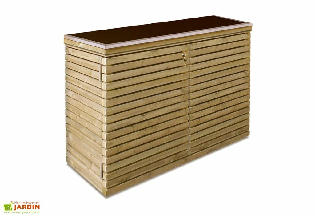 Armoire De Jardin Basse En Bois Venice (60x125x90cm) 3 Armoire De Jardin Basse En Bois Venice (60x125x90cm)