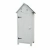 Armoire De Jardin En Bois FSC 10 Mm Blanc 179 Cm -MON AMENAGEMENT JARDIN Soldes armoire jardin bois blanc habrita