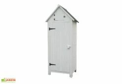 Armoire De Jardin En Bois FSC 10 Mm Blanc 179 Cm