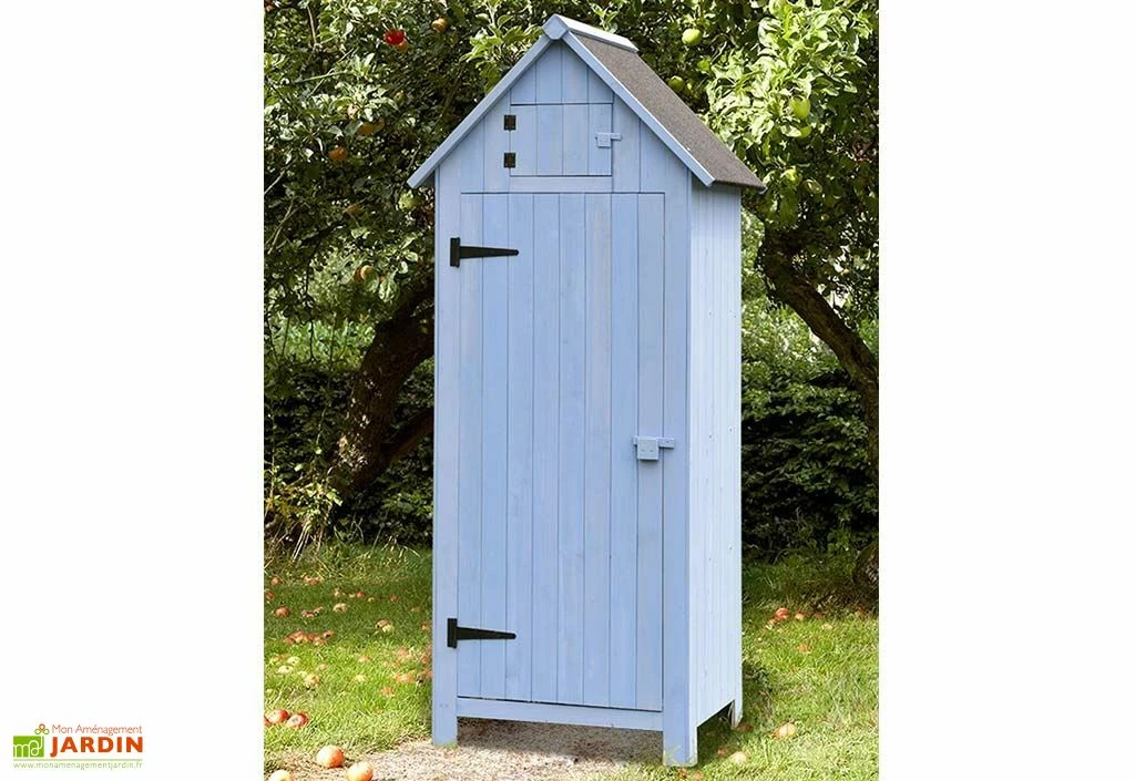 Armoire De Jardin En Bois FSC 10 Mm Bleu 179 Cm 4 Armoire De Jardin En Bois FSC 10 Mm Bleu 179 Cm – Image 2